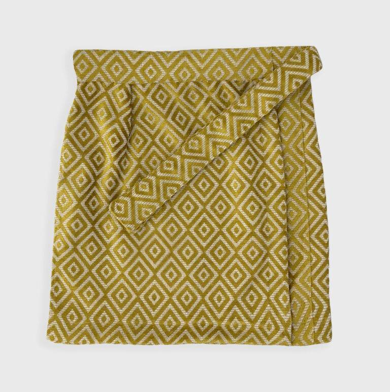 Yellow diamonds wrap skirt - Bombthebrand